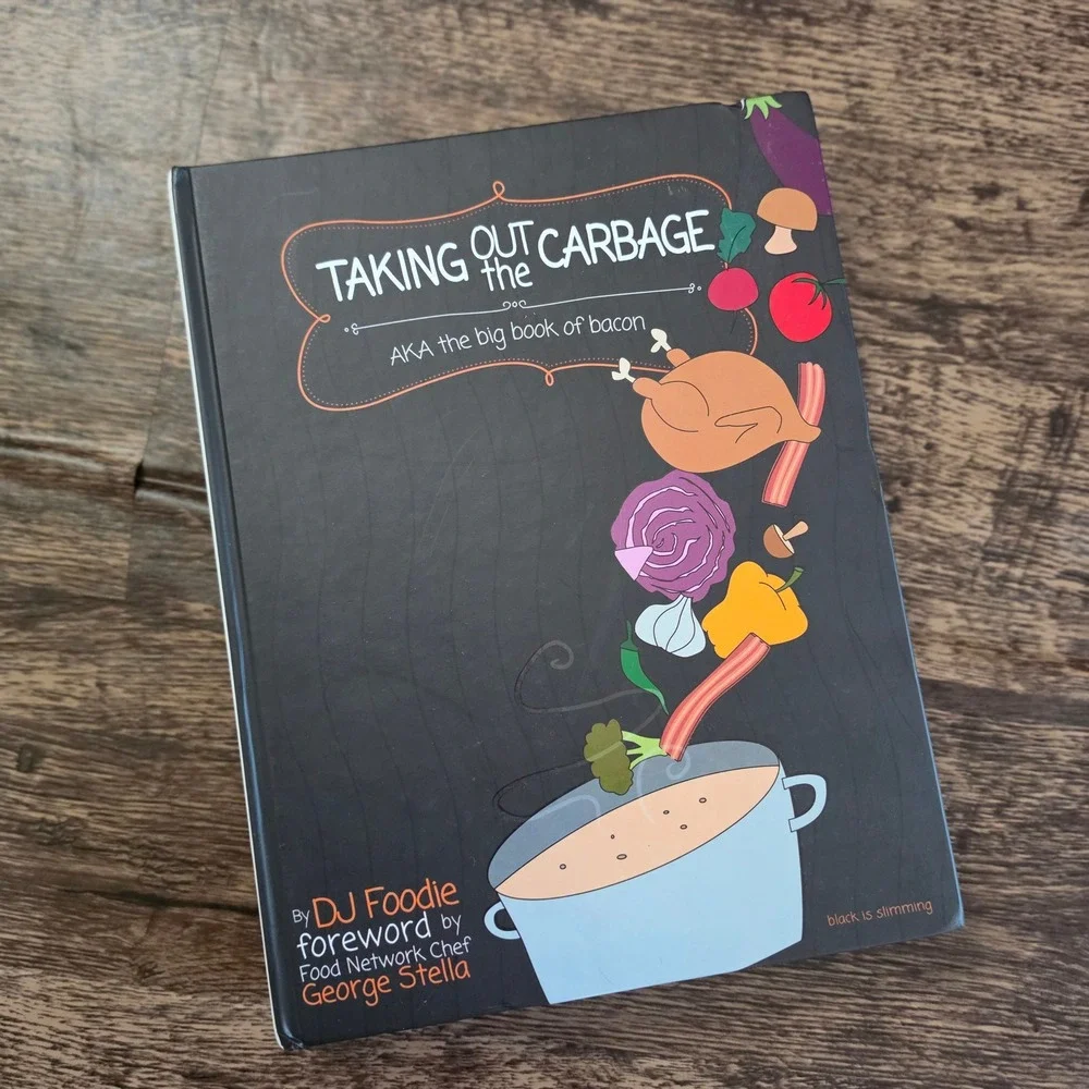 DJ FOODIE Taking Out the Carbage Cookbook Adult Black Low Carb Recipes hardback